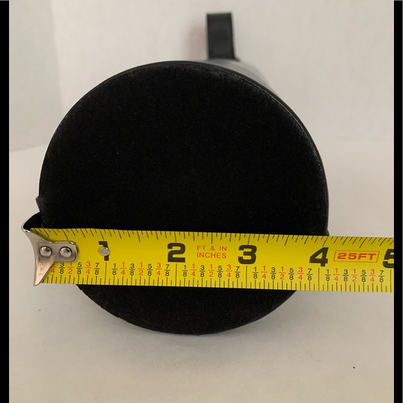 Wine Bottle Tote Gift Neoprene Monogrammed "A" Faux Leather Black White 16” X 4” - Picture 10 of 10